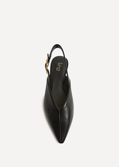Linzi Lorna Black Faux Leather Ballet Flats - 3 Image 4