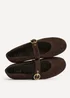 Linzi Nova Wide Fit Brown Mary Jane Flats - Size 5 Image 5