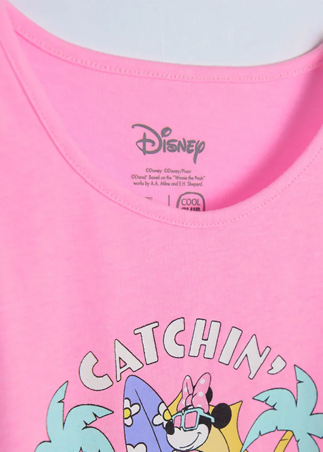 Cool Club Pink Catching Waves Minnie Graphic T-Shirt (3-8 yrs)