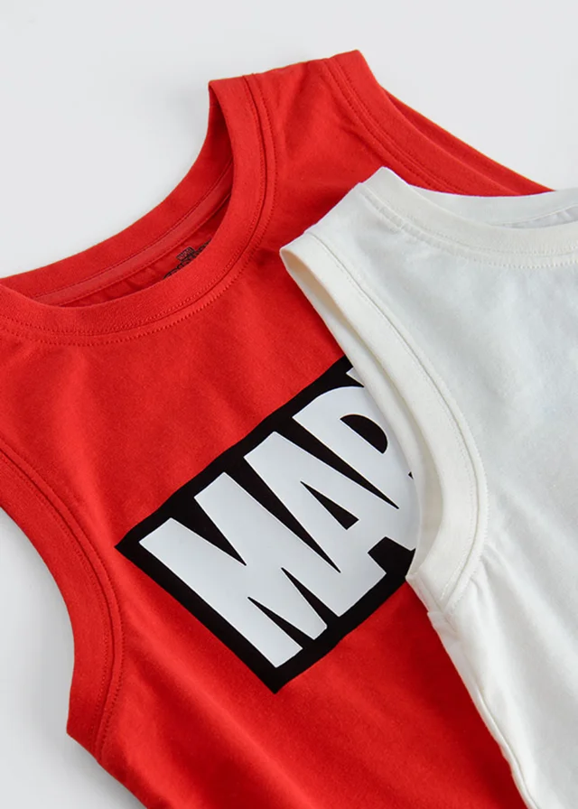 Cool Club Red 2-Pack Marvel Spider-Man Vests (3-9 yrs)