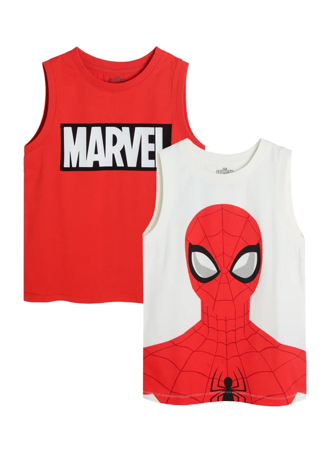 Cool Club Red 2-Pack Marvel Spider-Man Vests (3-9 yrs)