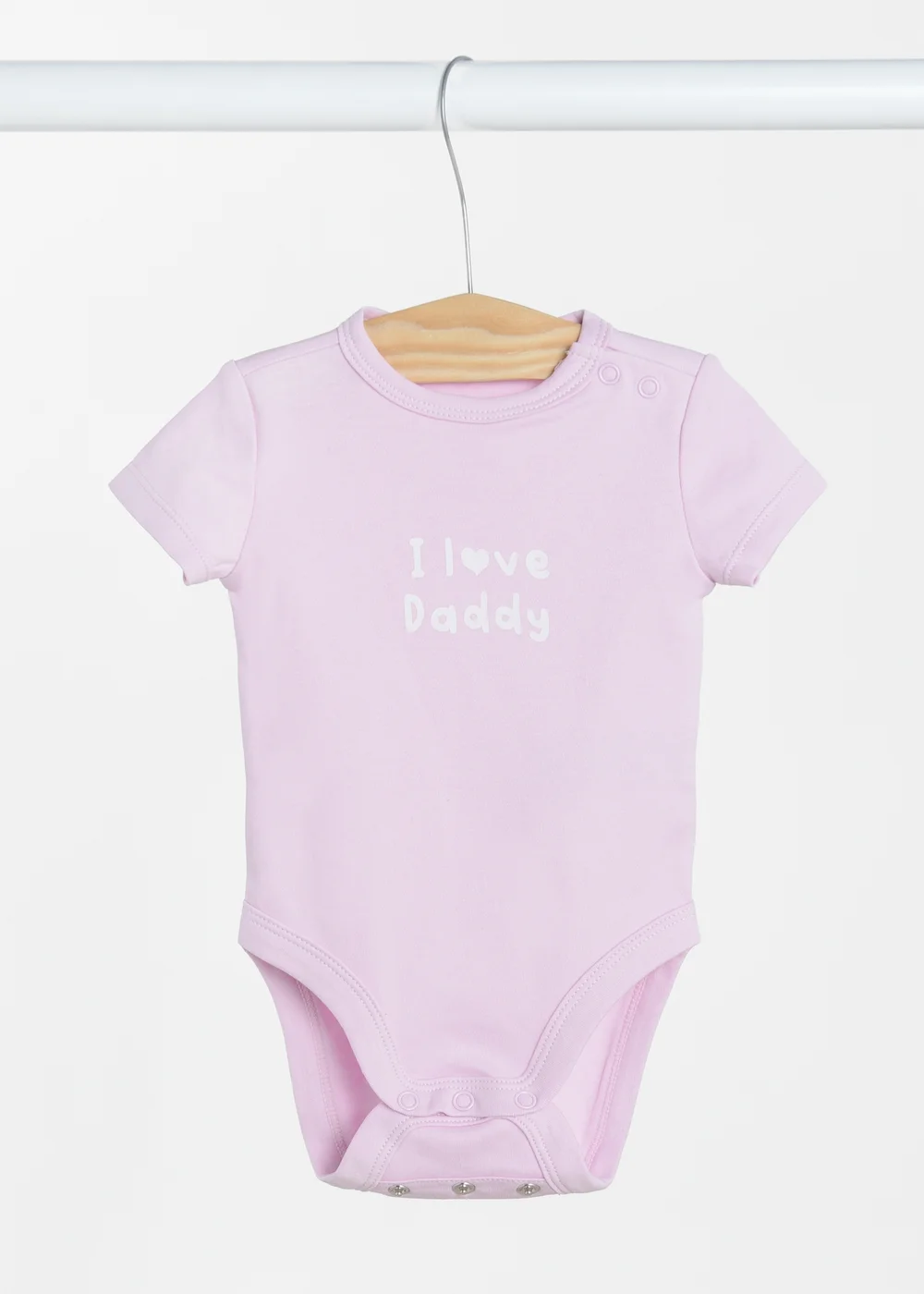 Cool Club Lilac 3-Pack Short Sleeve Love-Themed Bodysuits (1-36 mnths) - 3-6 months Image 2
