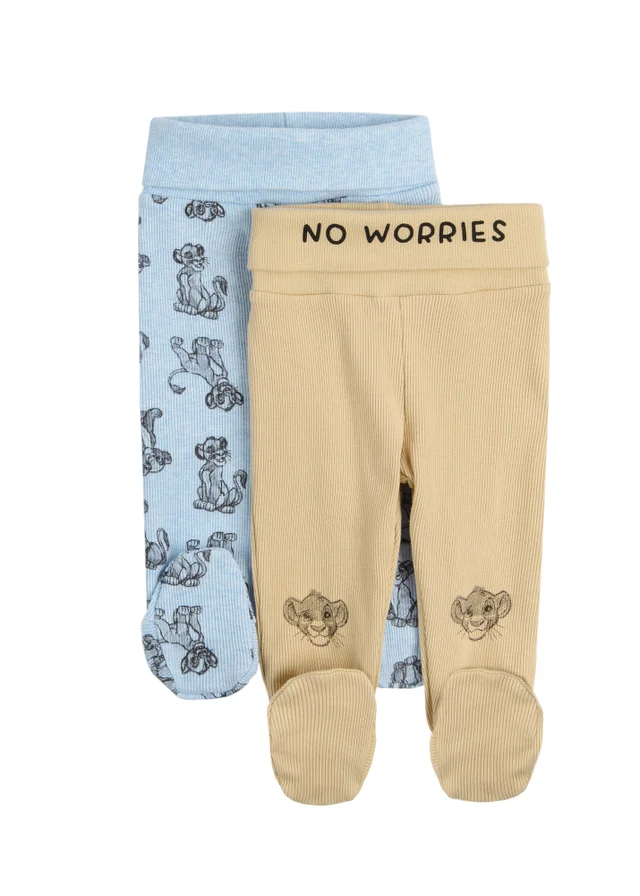 Cool Club Blue 2-Pack Lion King Footed Trousers (1-9 mnths)