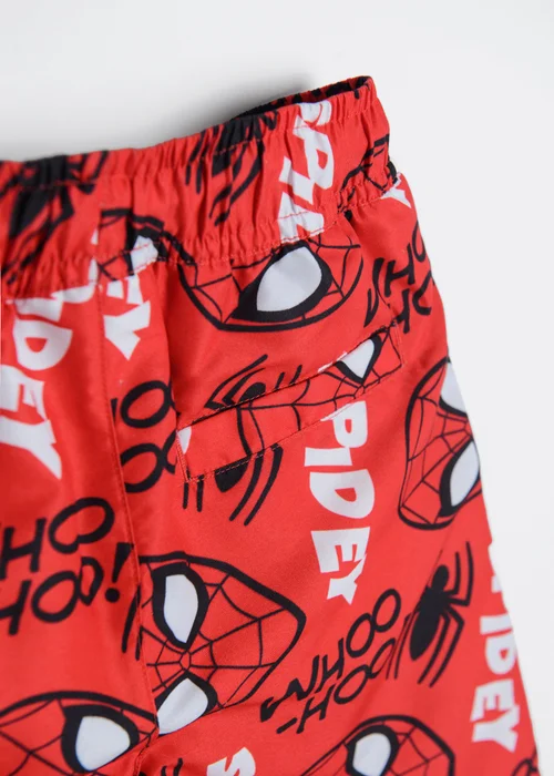Cool Club Red Spiderman Illustrated All-Over Print Swim Shorts (3-9 yrs) - 6 Yrs Image 3