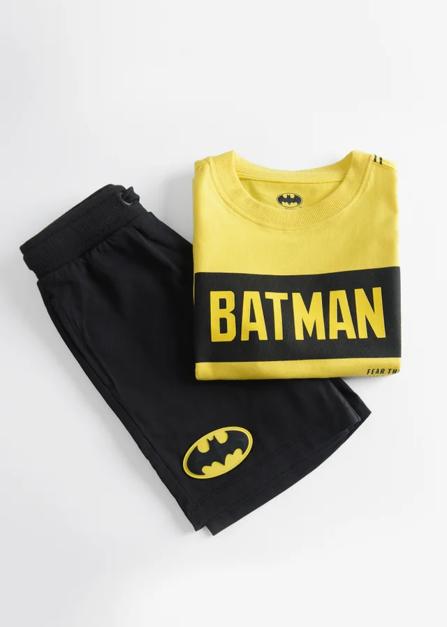 Cool Club Yellow Batman T-Shirt and Drawstring Shorts Set (3-9 yrs)