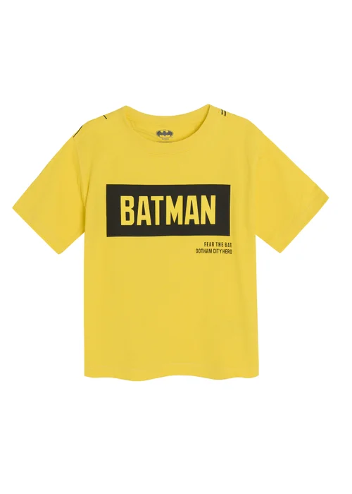 Cool Club Yellow Batman T-Shirt and Drawstring Shorts Set (3-9 yrs) - 8 Yrs Image 4
