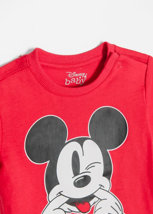 Cool Club Red Mickey Mouse Short Sleeve Graphic T-Shirt (3-24 mnths) - 6-9 months Image 2