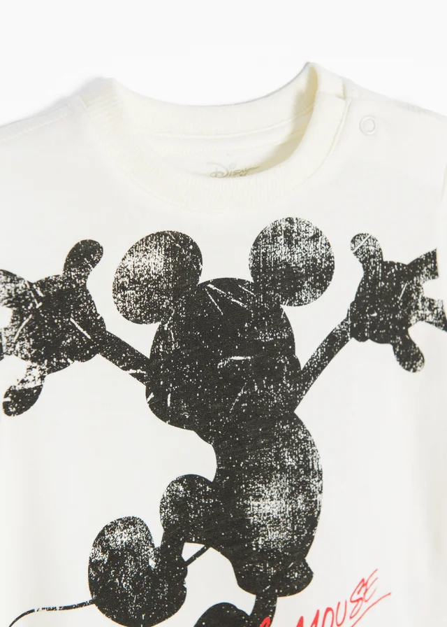 Cool Club Cream Mickey Mouse Short Sleeve Graphic T-Shirt (3-24 mnths)