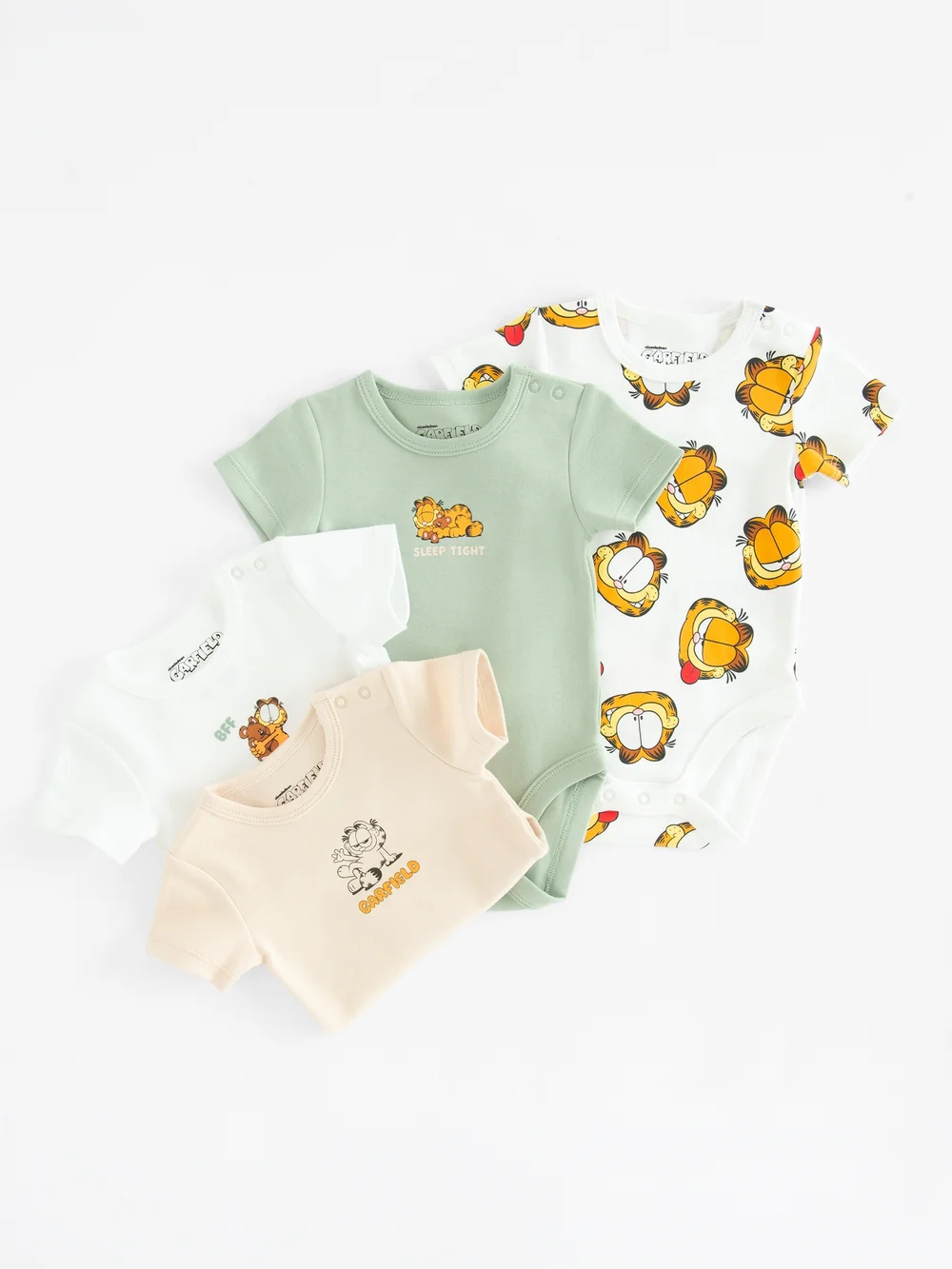 Cool Club Mint 4-Pack Character Short Sleeve Bodysuits (2-36 mnths) - 2 Yrs Image 1