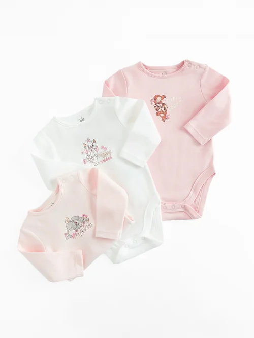 Cool Club Pink 3-Pack Disney Long Sleeve Bodysuits (2-36 mnths) - 2 Yrs Image 2