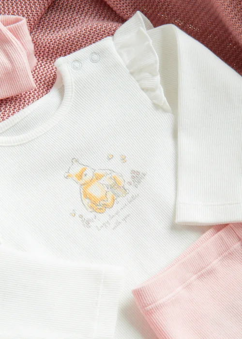 Cool Club Pink Winnie the Pooh 3-Piece Headband, Bodysuit & Legging Set (1-9 mnths) - 1-2 Months Image 2