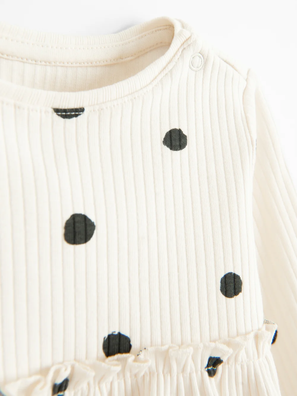 Cool Club White Polka Dot Ribbed Top and Legging Set (3-36 mnths) - 3-6 months Image 5