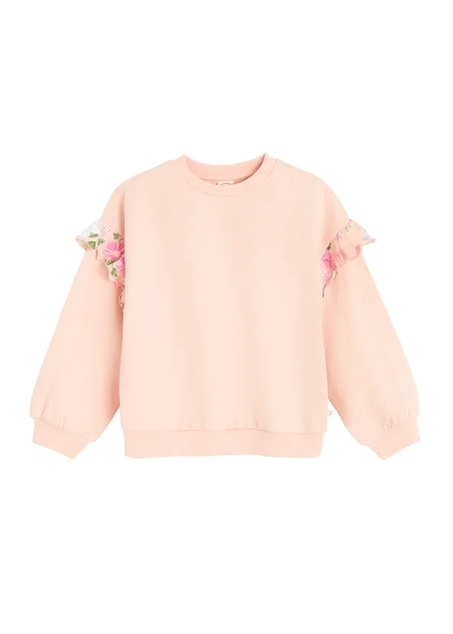 Cool Club Soft Pink Floral Print Jumper and Wide Leg Trousers Set (2-8 yrs) - 3 Yrs Image 3