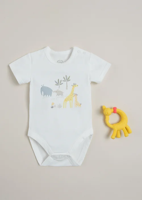 Cool Club Yellow Safari Animal T-Shirt and Shorts Set (1-36 mnths) - 2-3 Months Image 2