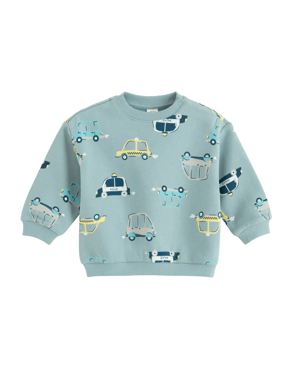 Cool Club Blue All-Over Car Print Sweatshirt and Jogger Set (3-36 mnths) - 3 Yrs Image 4