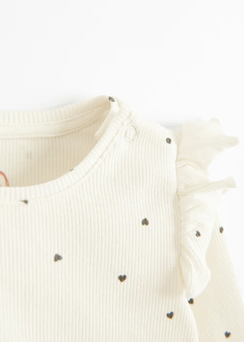 Cool Club White Polka Dot Long Sleeve T-Shirt (3-24 mnths) - 3-6 months Image 3