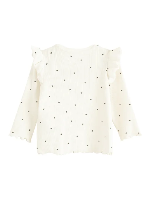 Cool Club White Polka Dot Long Sleeve T-Shirt (3-24 mnths) - 3-6 months Image 2