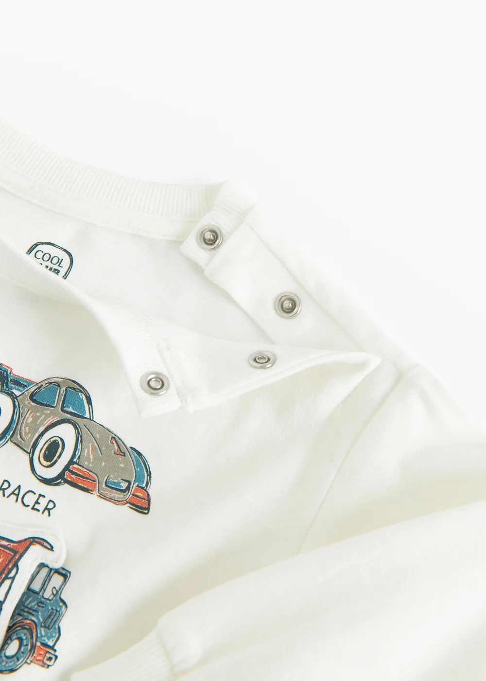 Cool Club White Long Sleeve Car Print Sweatshirt (3-24 mnths) - 1-1.5 Yrs Image 3
