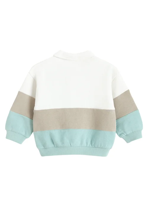 Cool Club Blue Colour Block Sweatshirt with Collar (3-24 mnths) - 2 Yrs Image 2