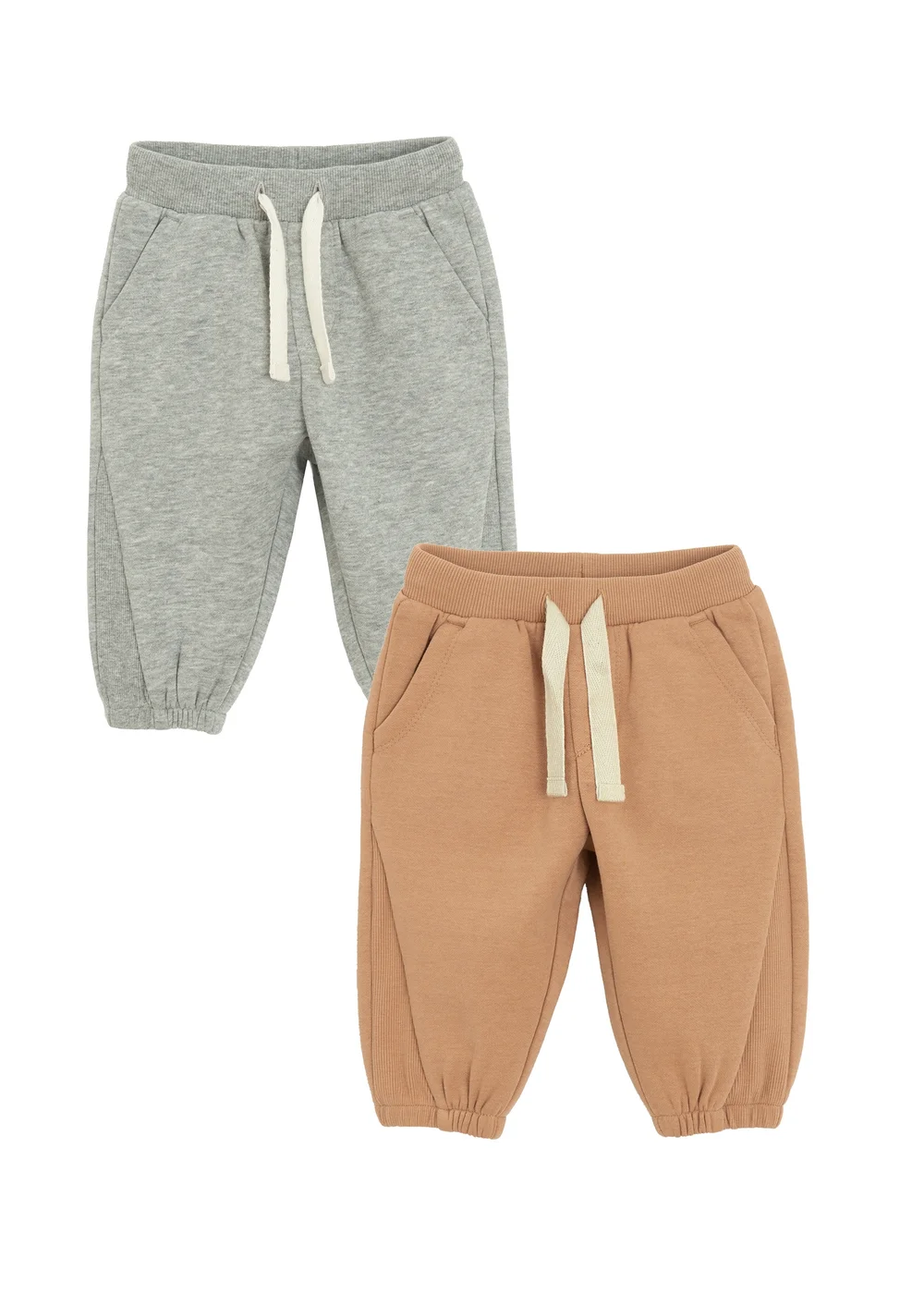 Cool Club Grey 2-Pack Basic Drawstring Waist Joggers (2-18 mnths) - 9-12 months Image 1