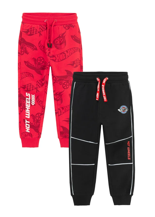 Cool Club Red 2-Pack Hot Wheels Printed Joggers (3-8 yrs)