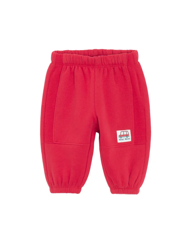 Cool Club Red Panelled Wide Leg Jogging Pants (2-18 mnths)