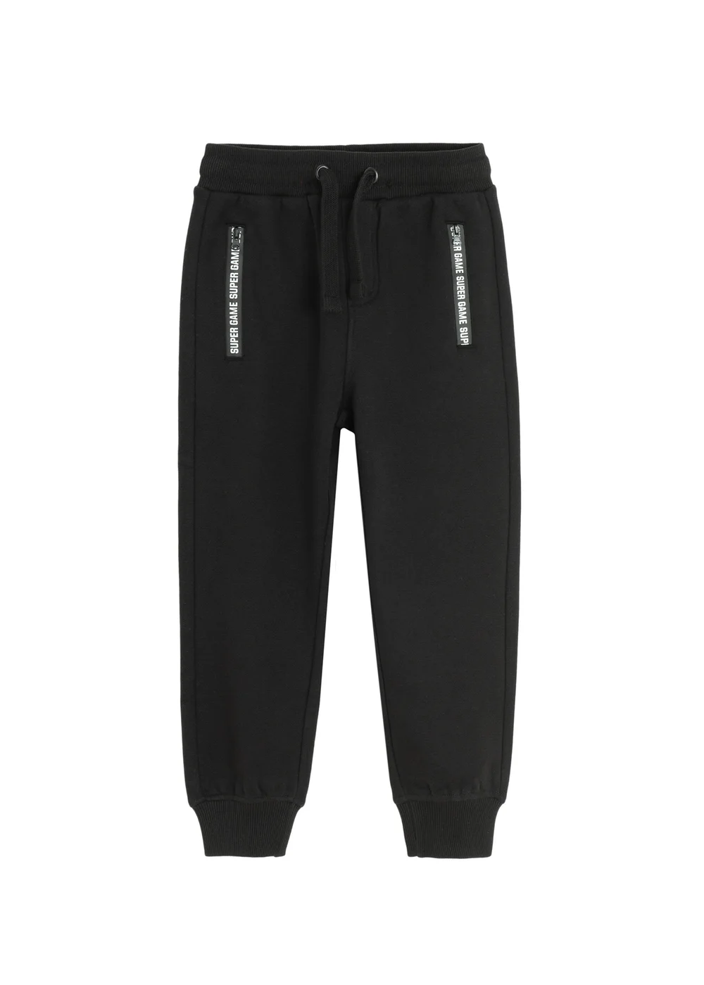 Cool Club Black Basic Joggers with Drawstring Waist (3-8 yrs) - 6 Yrs Image 1