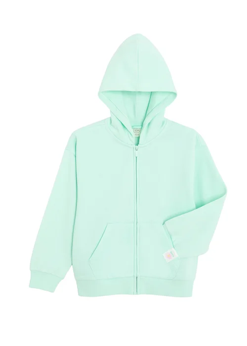 Cool Club Green Zip-Up Floral Detail Hoodie (3-8 yrs) - 5 Yrs Image 2