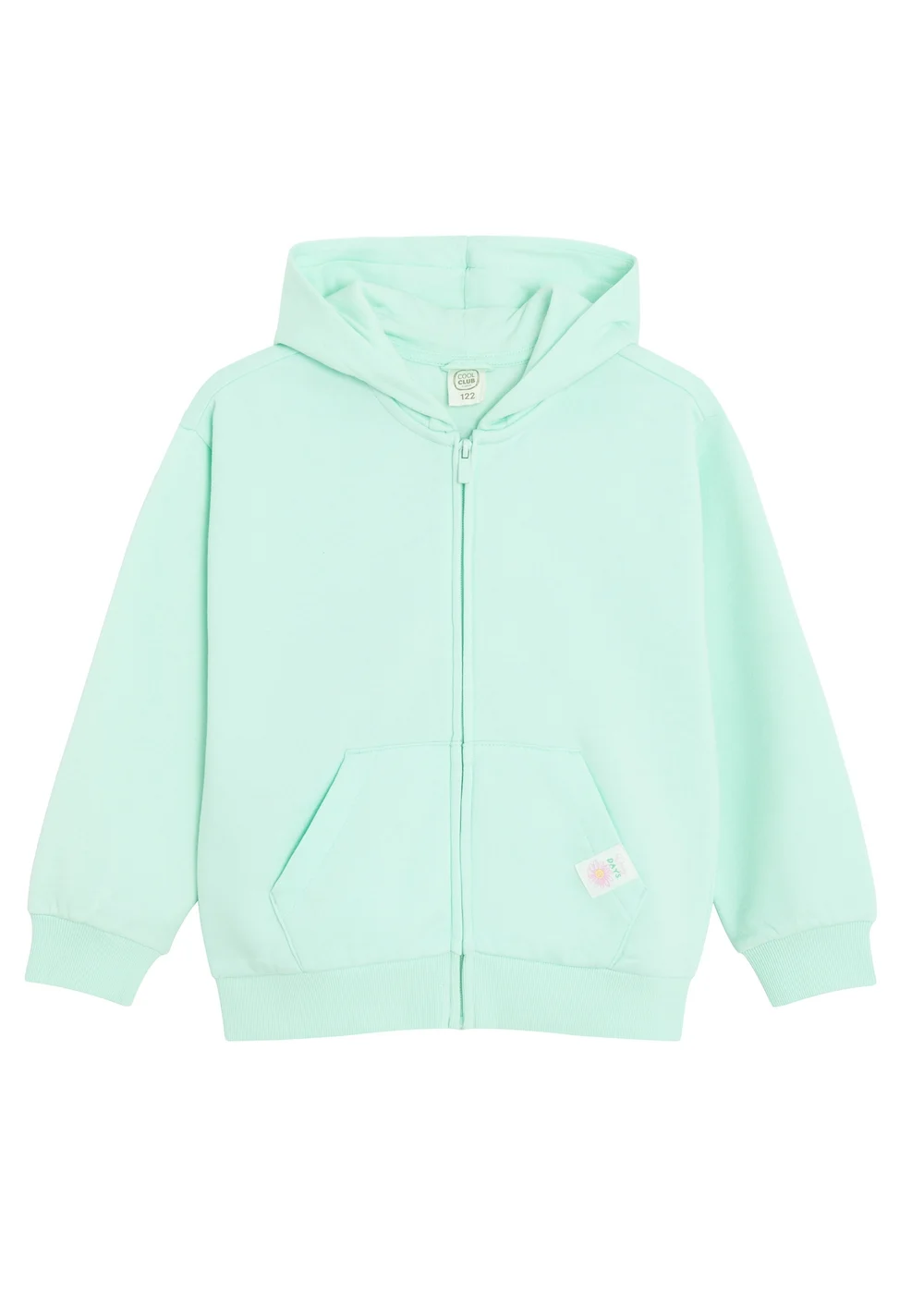Cool Club Green Zip-Up Floral Detail Hoodie (3-8 yrs) - 5 Yrs Image 1