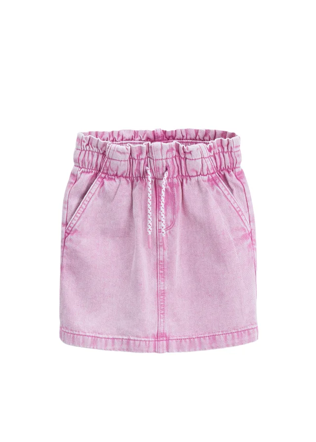 Cool Club Pink Garment-Washed Denim Mini Skirt (3-8 yrs)