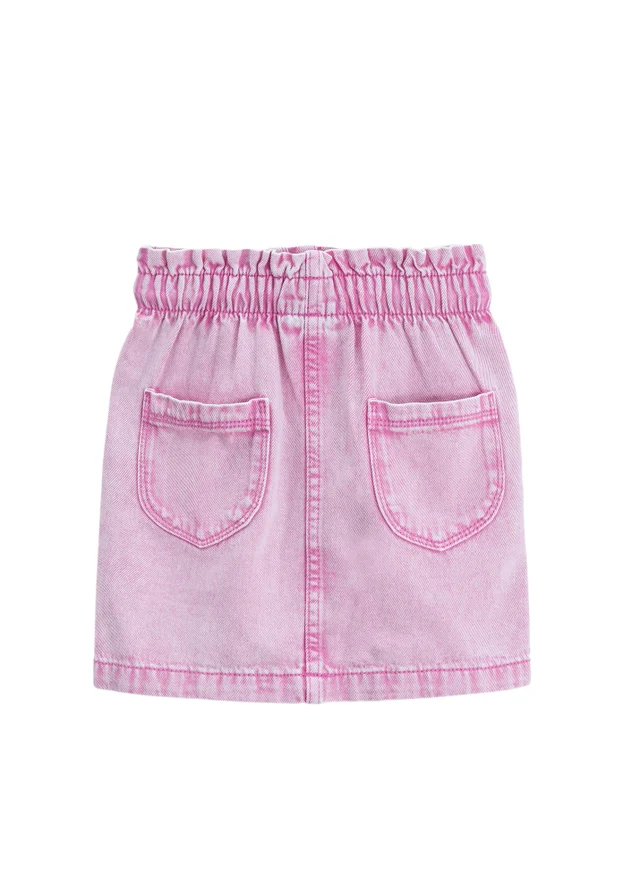 Cool Club Pink Garment-Washed Denim Mini Skirt (3-8 yrs)