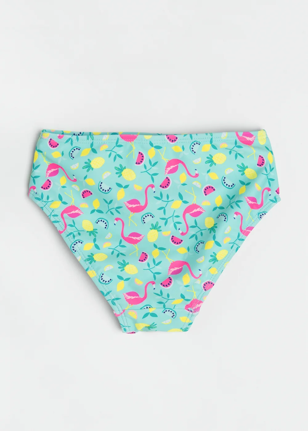 Cool Club Light Blue Flamingo and Lemon Frill Sleeve Bikini (3-8 yrs) - 4 Yrs Image 3