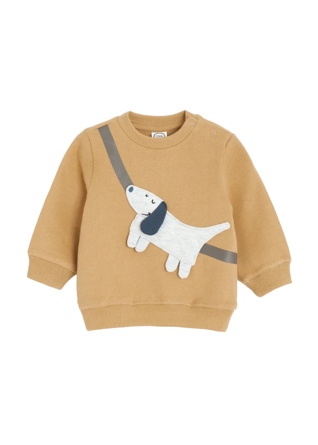 Cool Club Brown Sausage Dog Appliqué Jumper (2-18 mnths)
