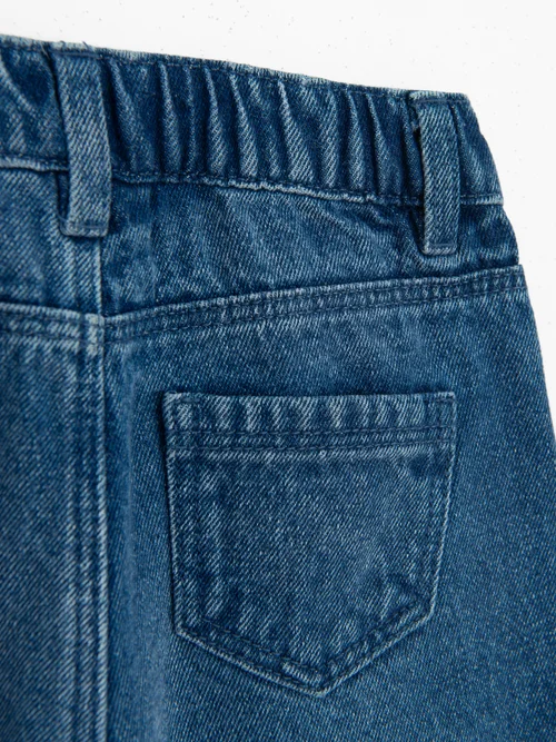 Cool Club Blue Butterfly Embroidered Wide-Leg Jeans (3-8 yrs) - 3 Yrs Image 4