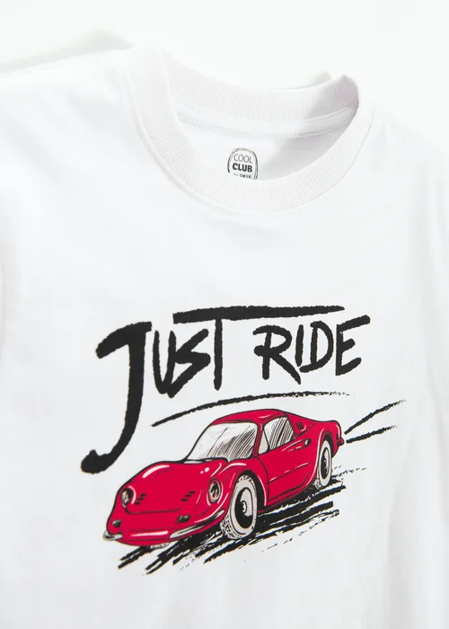 Cool Club White 3-Pack Short Sleeve Car Printed T-Shirts (3-8 yrs) - 3 Yrs Image 3