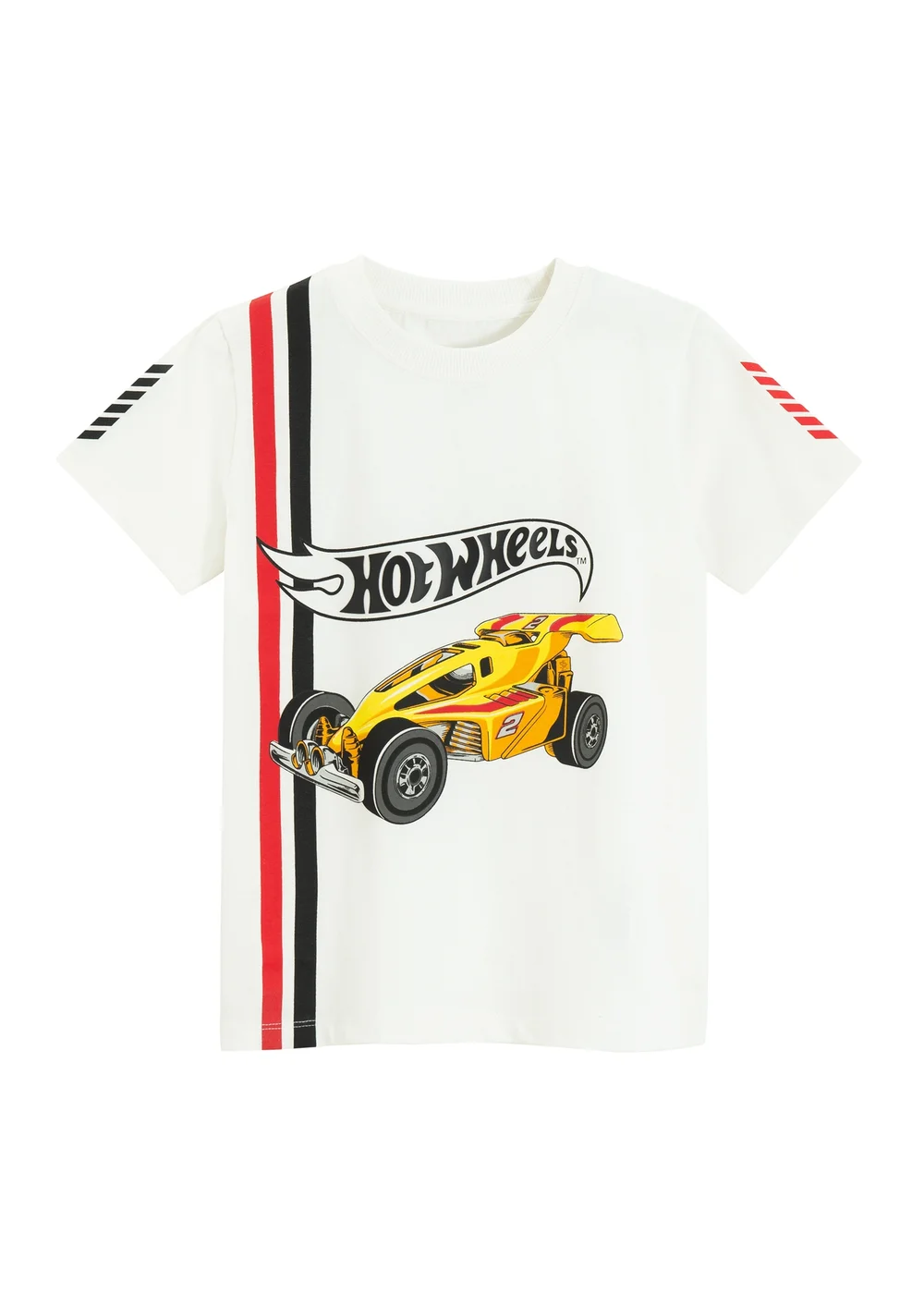 Cool Club White Hot Wheels Short Sleeve Printed T-Shirt (2-8 yrs) - 2 Yrs Image 1