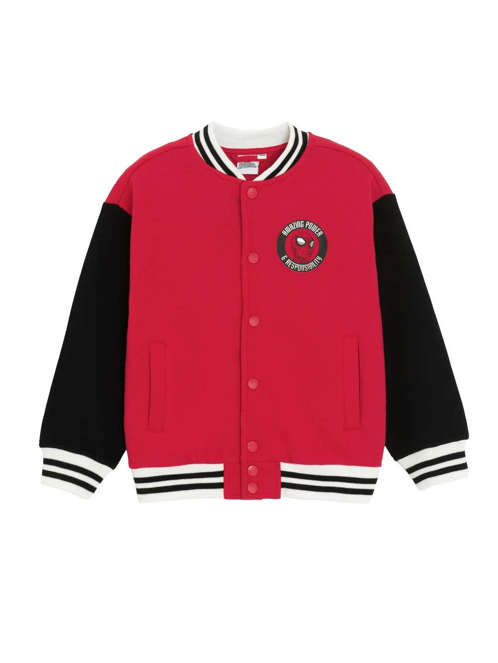 Cool Club Red Spider-Man Button-Up Varsity Jacket (2-9 yrs) - 4 Yrs Image 1