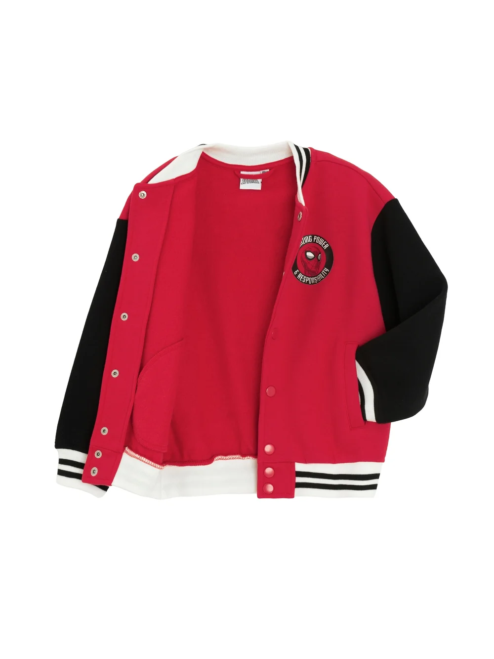 Cool Club Red Spider-Man Button-Up Varsity Jacket (2-9 yrs) - 4 Yrs Image 3
