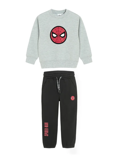 Cool Club Grey Spider-Man Sweatshirt and Joggers Set (2-9 yrs) - 4 Yrs Image 1