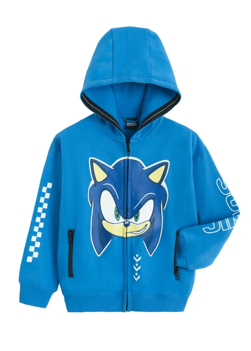 Cool Club Blue Sonic the Hedgehog Zip-Up Hoodie (4-8 yrs) - 5 Yrs Image 4