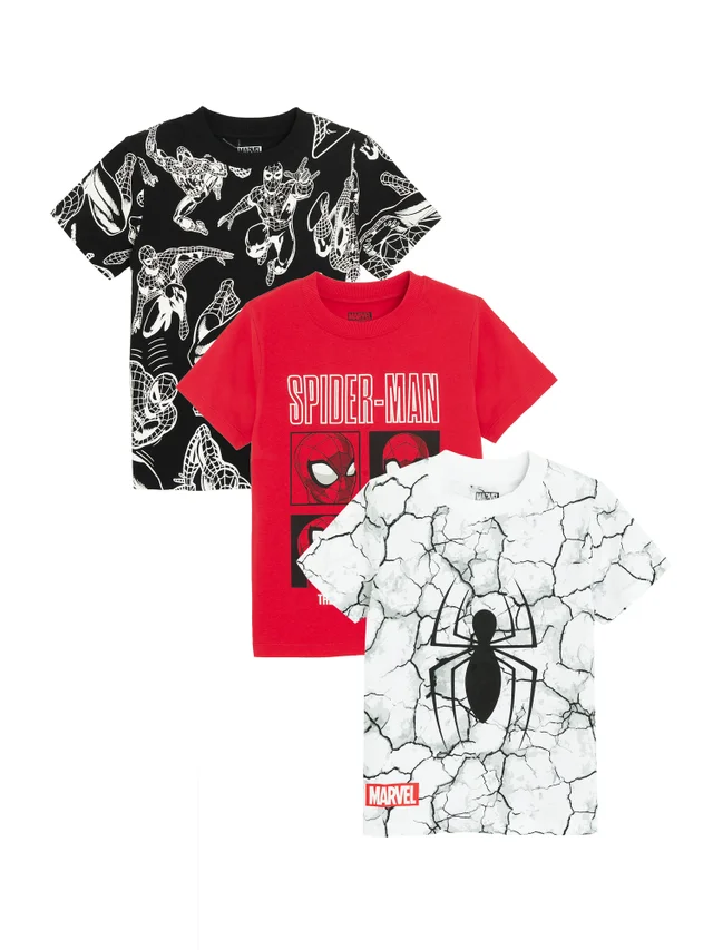 Cool Club Red 3-Pack Spider-Man Short Sleeve T-Shirts (2-8 yrs)