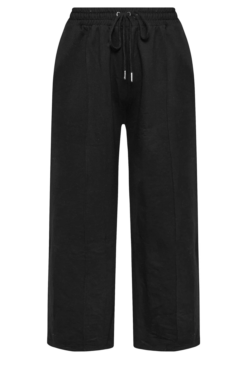 Yours Curve Black Wide Leg Joggers - 34-36/L30 Image 5