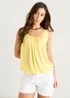 Gini London Yellow Round Neck Oversized Sleeveless Top - M/L Image 3