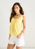 Gini London Yellow Round Neck Oversized Sleeveless Top - M/L Image 4