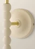 ValueLights Bobble Cream Wall Light with Blue Trim Scallop Shade - One Size Image 3