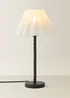 ValueLights Maura Twist Black Table Lamp with White Pleated Shade - One Size Image 3
