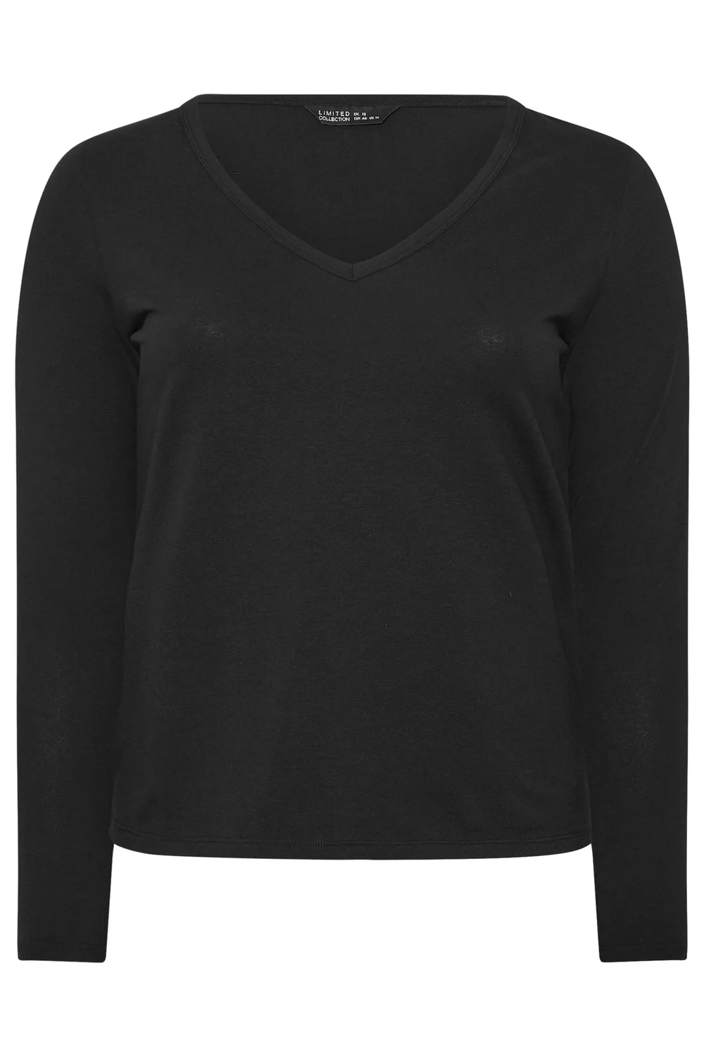 Yours Limited Curve Black Long Sleeve Top - 26-28 Image 5