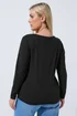 Yours Limited Curve Black Long Sleeve Top - 26-28 Image 3