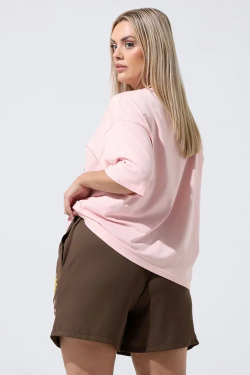 Yours Limited Curve Brown Celestial Print Shorts - 22-24 Image 3