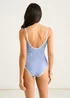 Gini London Navy Contrast Straps Waist Tie Detail Swimsuit - 8 Image 2